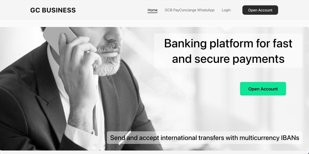 GCBusiness website screenshot