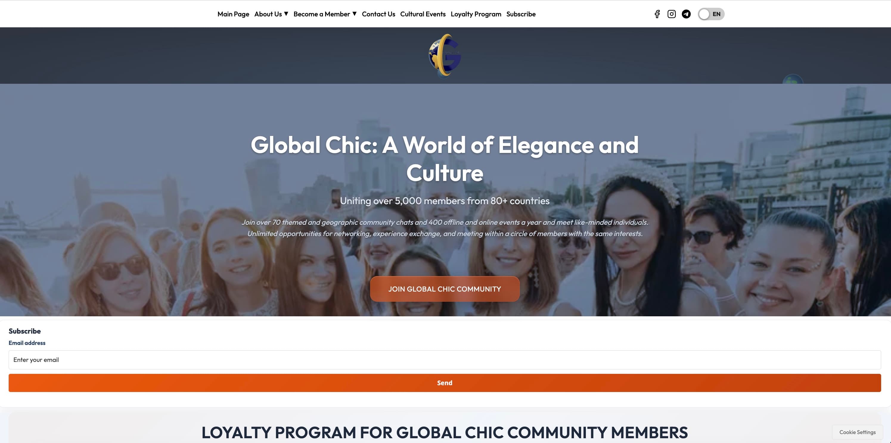 Global Chic platform screenshot